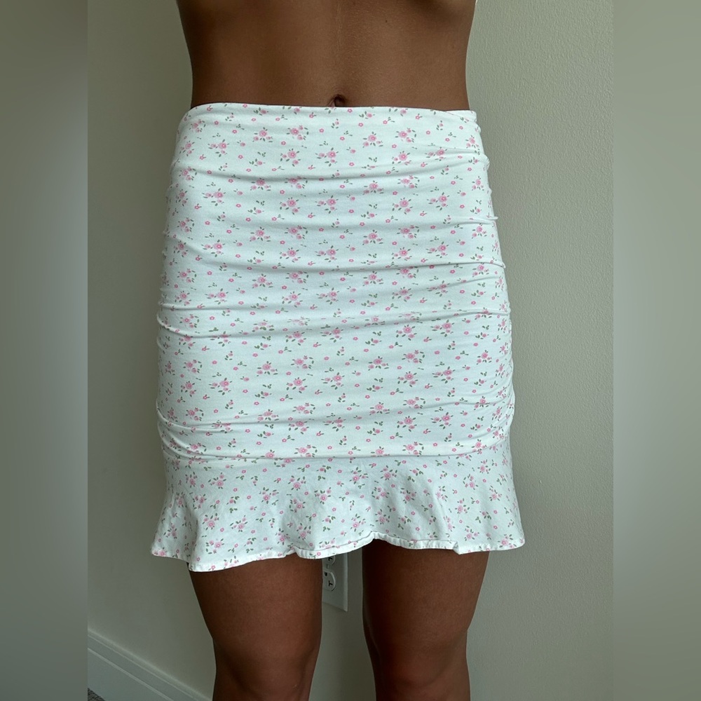 Tiger Mist Floral Summer Mini Skirt size Small